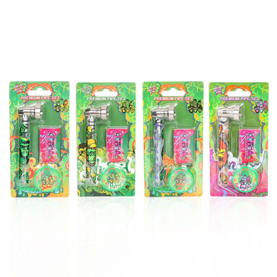 Gorilla Set Glas Pfeife 3tlg.