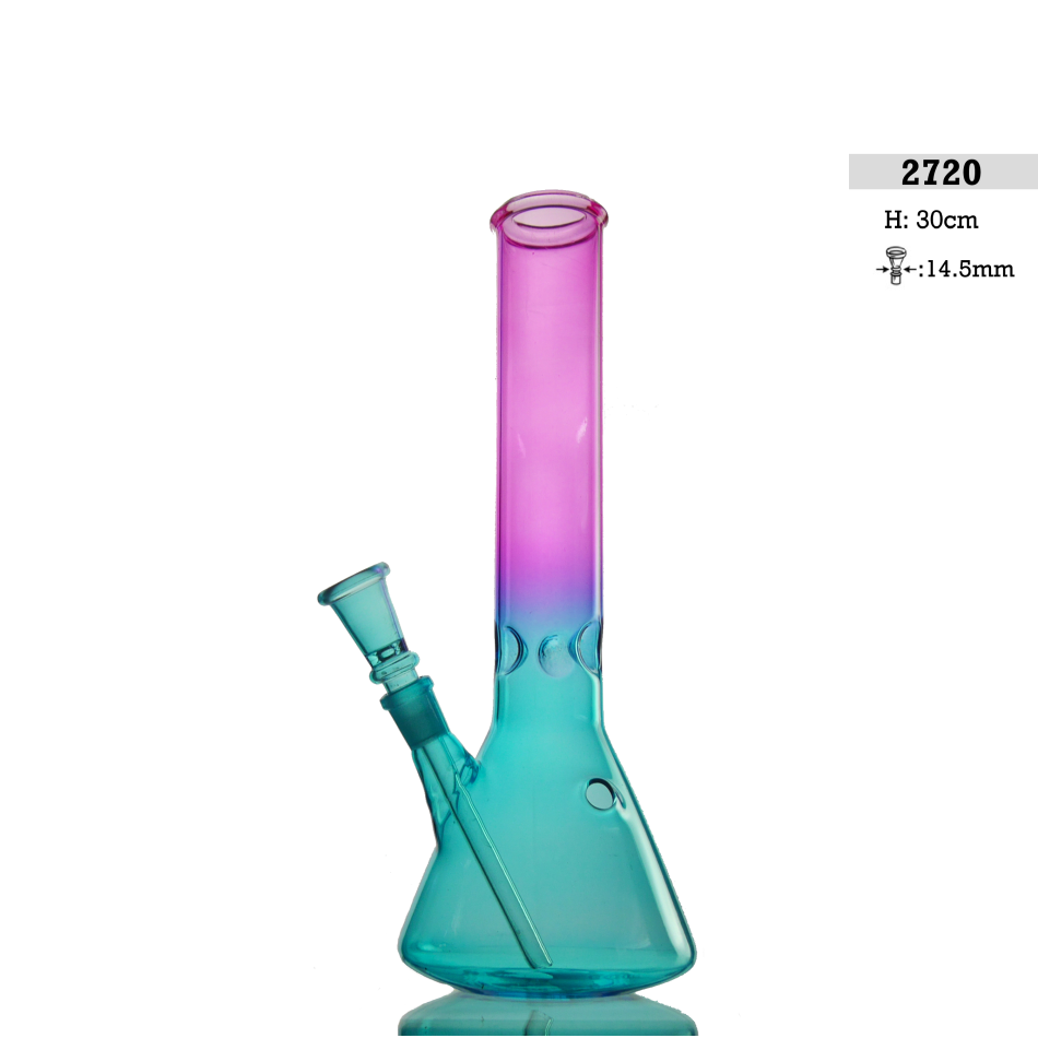 Glass Bong H: 30cm Blau/Rosa