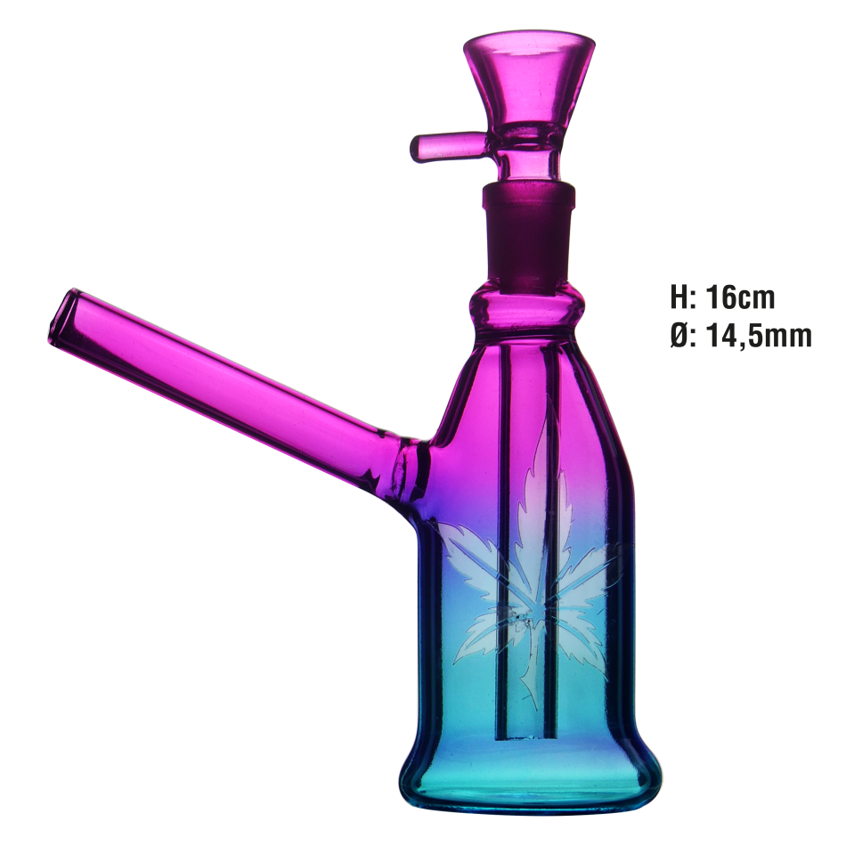 Glass Bong Blau/LILA 16cm