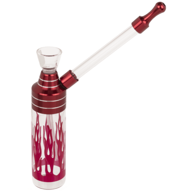 Bong Classic 12 cm mit Mundstück Glas/Metlall